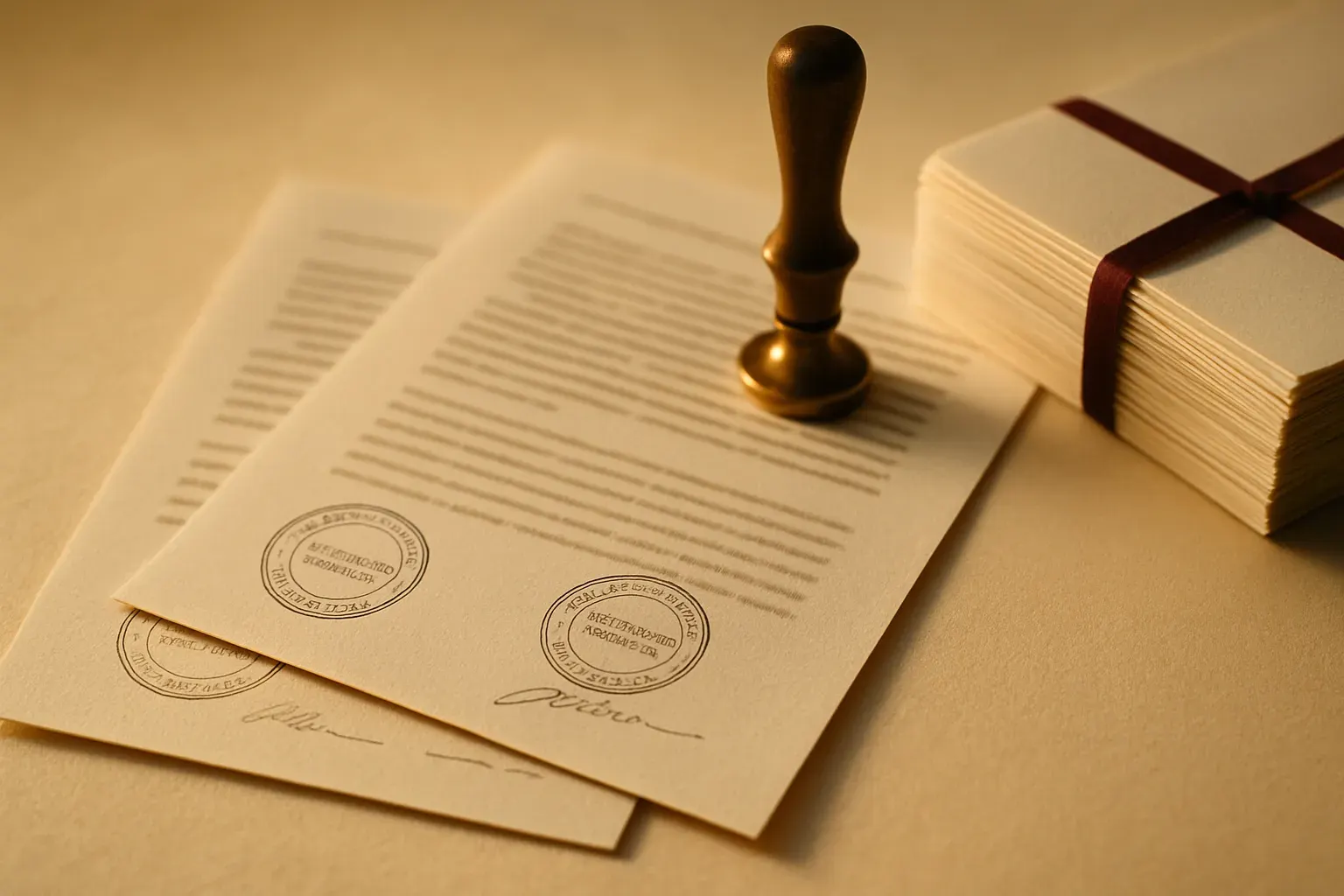 Stamped birth certificate translation